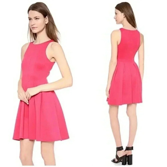 Bailey 44 Pink Scuba Sleeveless Pleated Dress - Picture 2 of 7
